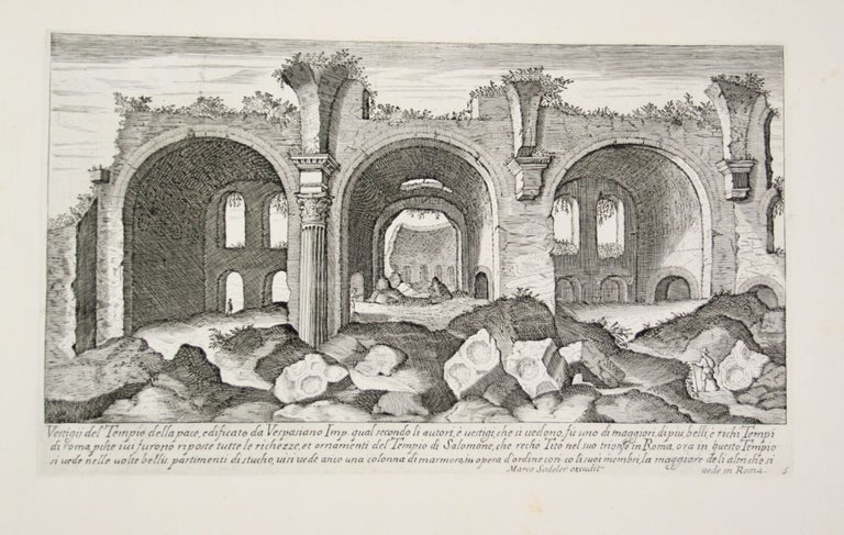 Vestigi delle antichita di Roma Tivoli Pozzvolo et altri luochi. Con privilegio di sua Sac. Ces. Mae. Stampati in Praga da Aegidio Sadeler scultore di essa mae 1606.