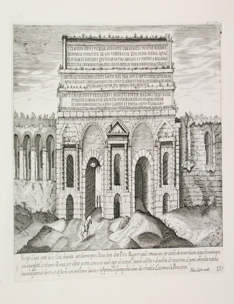 Vestigi delle antichita di Roma Tivoli Pozzvolo et altri luochi. Con privilegio di sua Sac. Ces. Mae. Stampati in Praga da Aegidio Sadeler scultore di essa mae 1606.