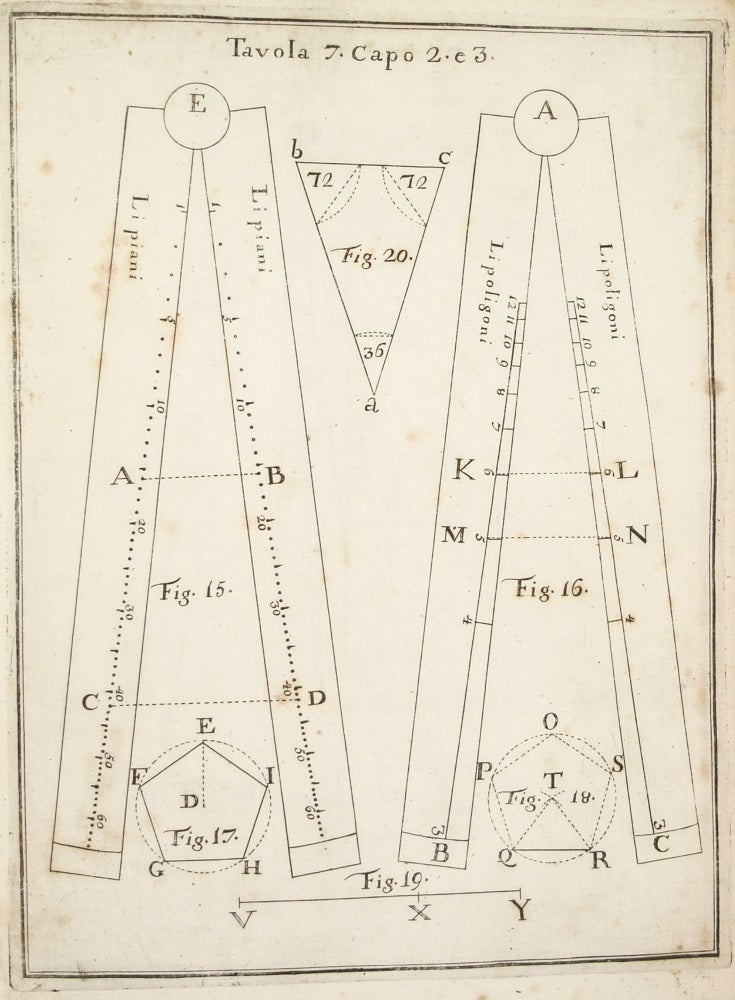 Item #3742 COSTRUZIONE ED USO DEL COMPASSO DI PROPORZIONE. Giovanni NAVIGATION. Pagnini
