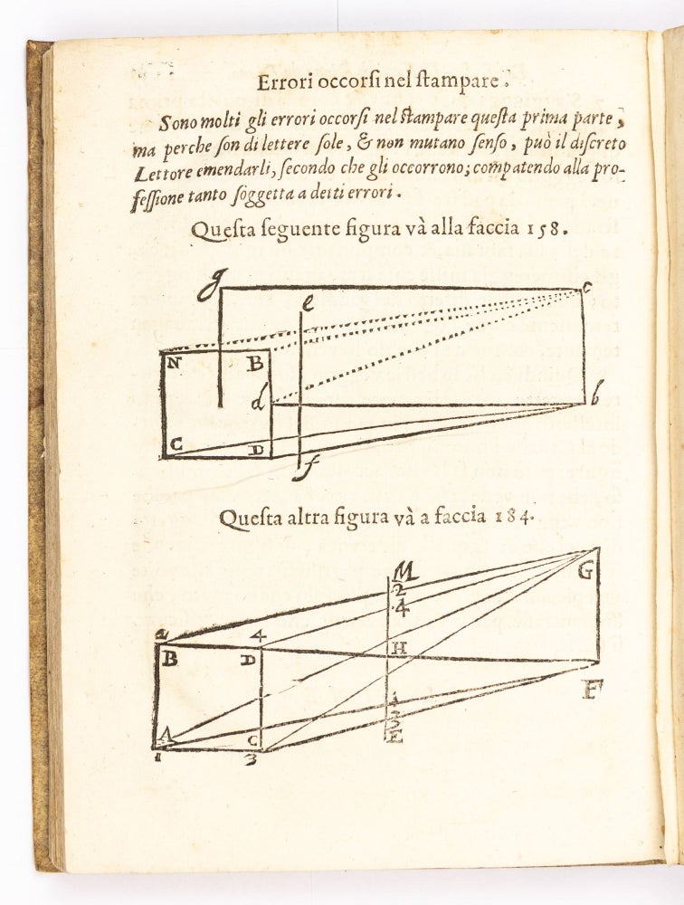 Item #4005 Occhio errante dalla ragione emendato. Prospettiva. Ferdinando di OPTICS. PERSPECTIVE. Diano, b. ca. 1571 – d. ca. 1650.