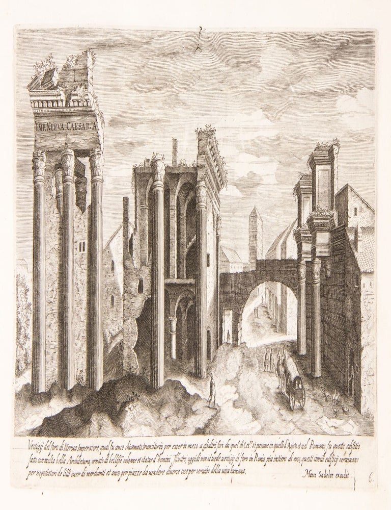 Vestigi delle antichita di Roma Tivoli Pozzvolo et altri luochi. Con privilegio di sua Sac. Ces. Mae. Stampati in Praga da Aegidio Sadeler scultore di essa mae 1606.