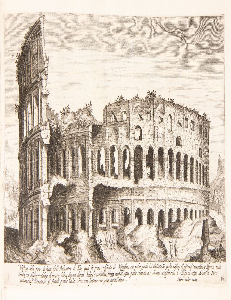 Vestigi delle antichita di Roma Tivoli Pozzvolo et altri luochi. Con privilegio di sua Sac. Ces. Mae. Stampati in Praga da Aegidio Sadeler scultore di essa mae 1606.