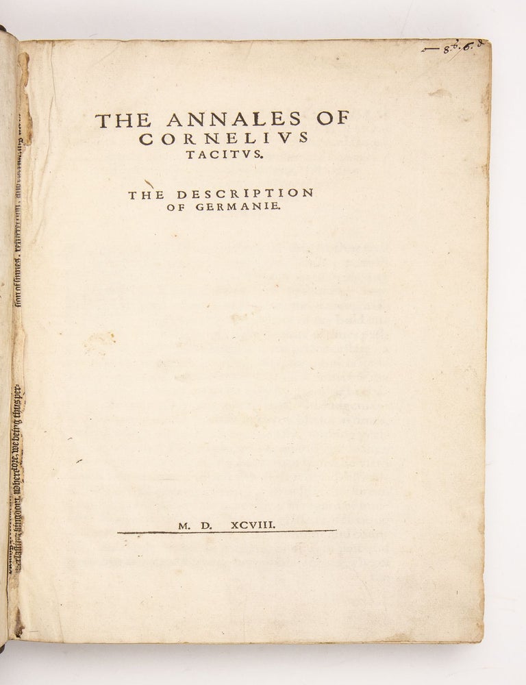 The Annales of Cornelius Tacitus. The Description of Germanie.