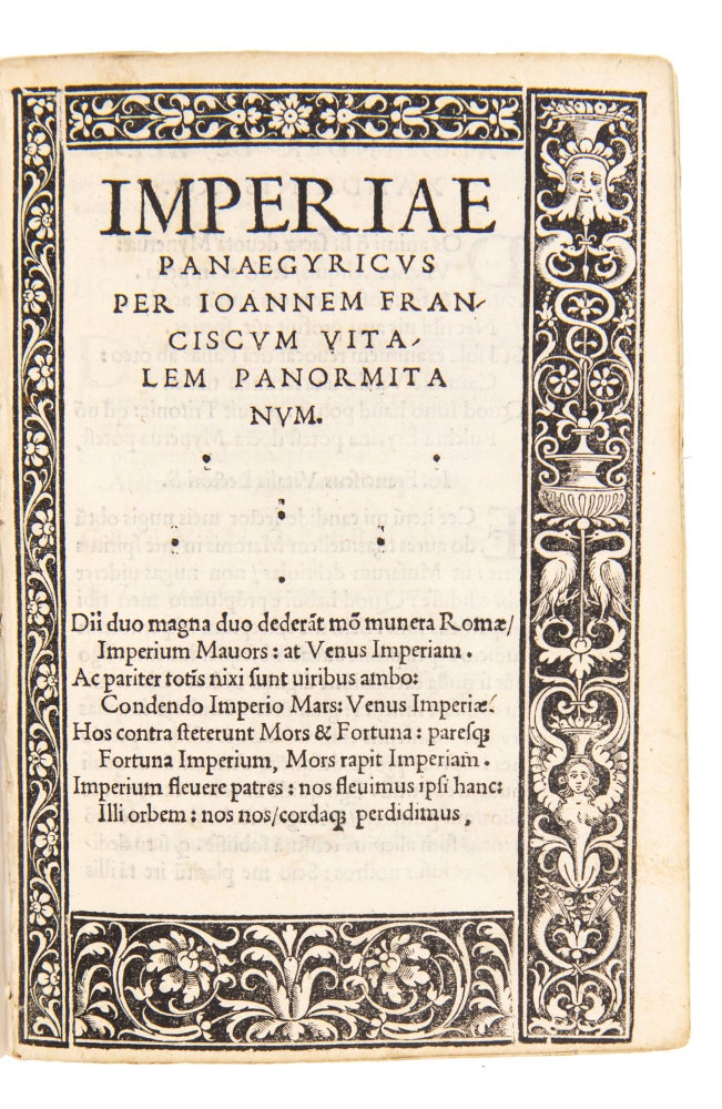 Item #4364 Imperiae Panaegyricus. IMPERIA COGNATI, Giano Vitale.