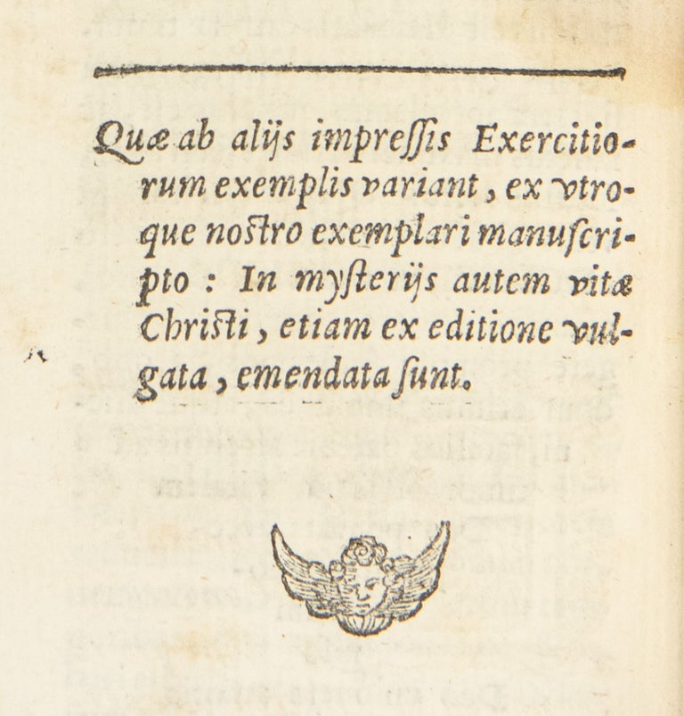 Exercitia spiritvalia Ignatij de Loyola.
