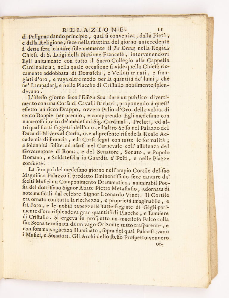 Circo agonale di Roma restituito all'antica forma con illuminazioni e macchine artificiali dall'E.mo, e R.mo Cardinale di Polignac ministro di S.M. Christianissima per celebrare il felice nascimento.