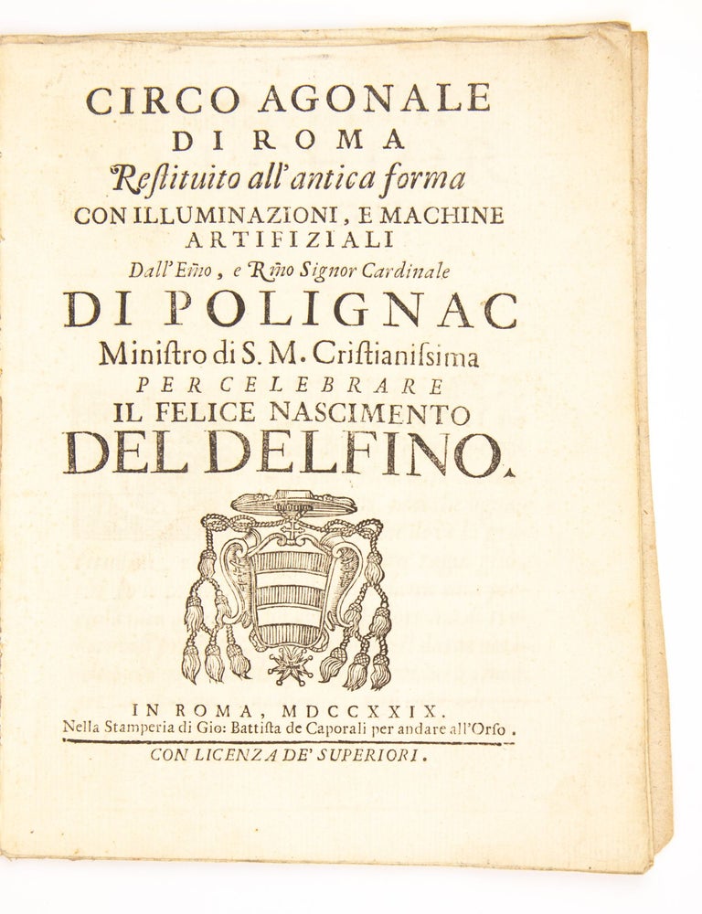 Item #4449 Circo agonale di Roma restituito all'antica forma con illuminazioni e macchine...