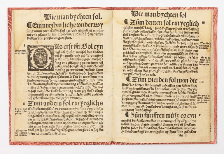 Ein kurtze Vnderweysung wie man bychten sol