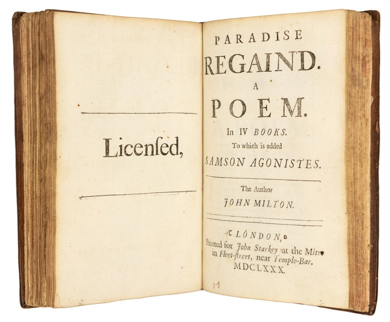Paradise Lost· A Poem in Twelve Books. The Author John Milton. The Third Edition. Revised and Augmented by the same Author.