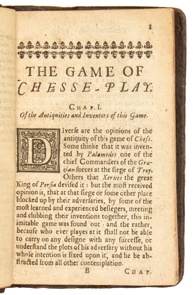 The Royall Game of Chesse-Play. Sometimes The Recreation of the late King, with many of the Nobility. Illustrated with almost an hundred Gambetts. Being The study of Biochimo the famous Italian.
