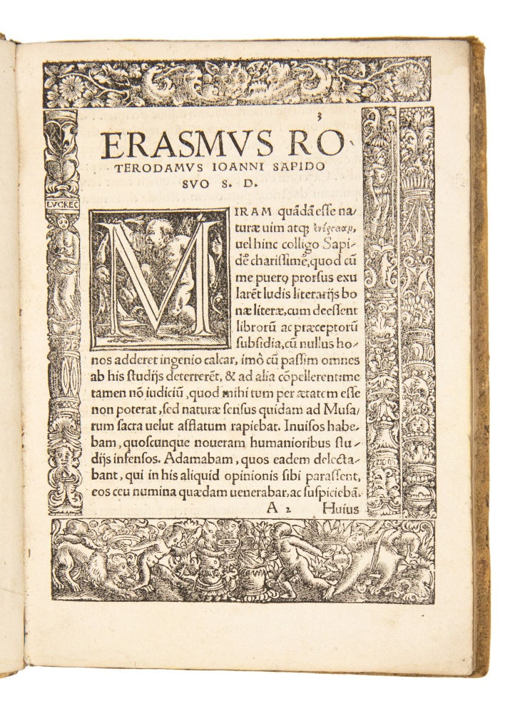 Antibarbarorum D. Erasmi Roterodami, liber unus, quem iuuenis quidem adhuc lusit: caeterum diu desideratum, demum repertum non iuuenis recognouit, & uelut postliminio studiosis restituit. Ex quo reliquorum, qui diis propiciis propediem accedent, lector coniecturam facias licebit.
