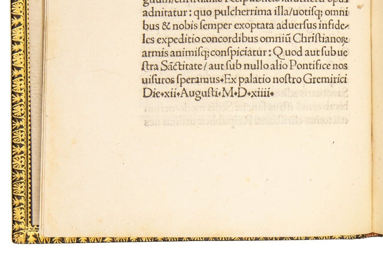 Copia originalis littere ad Leonem X de pace et federe per eum et Francorum regem.