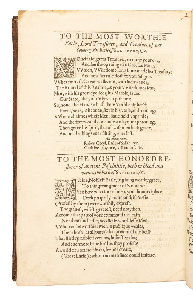 The Iliads of Homer prince of poets· Neuer before in any languag (sic!) truely translated. With a co[m]ment vppon some of his chiefe places; donne according to the Greeke by Geo: Chapman