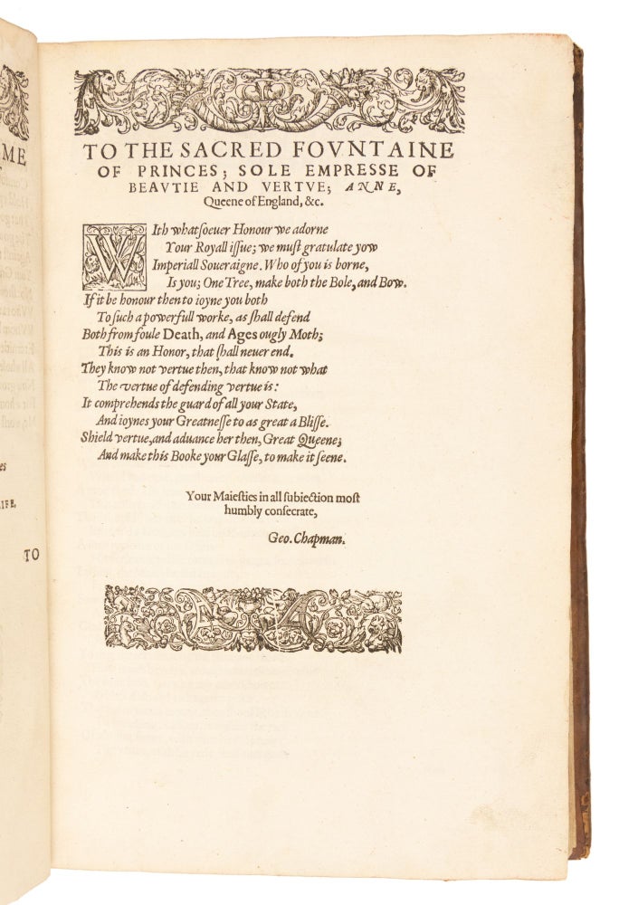 The Iliads of Homer prince of poets· Neuer before in any languag (sic!) truely translated. With a co[m]ment vppon some of his chiefe places; donne according to the Greeke by Geo: Chapman