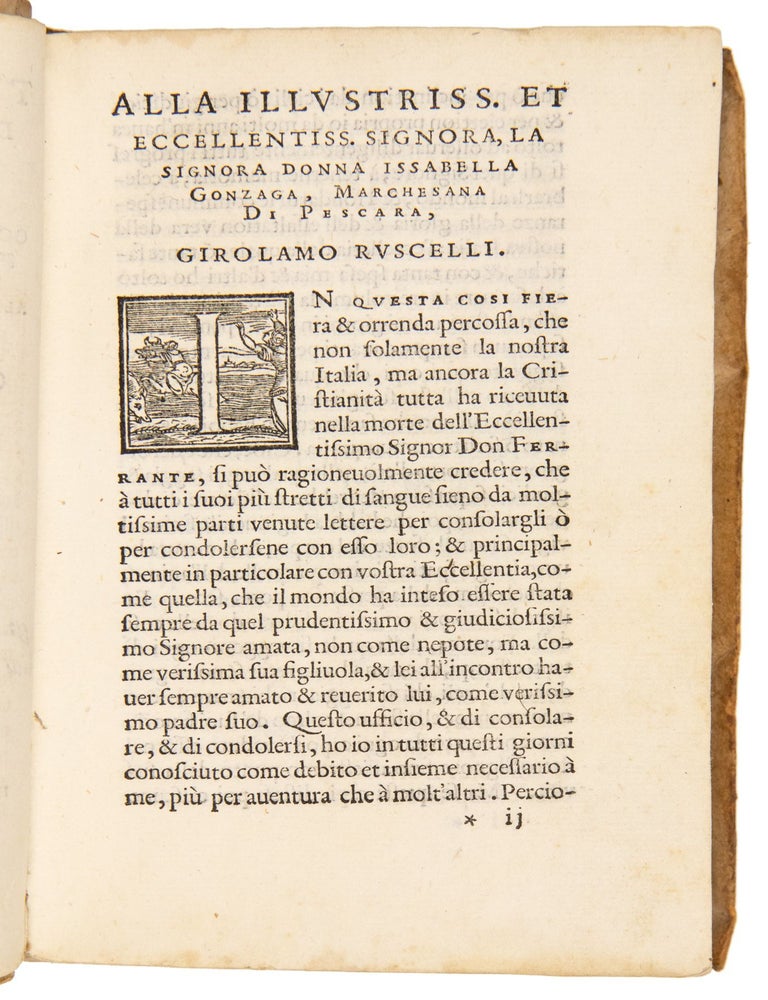 Tutte le Rime della illustriss. et eccellentiss. Signora Vittoria Colonna, Marchesana di Pescara. Con l'espositione del Signor Rinaldo Corso nuouamente mandate in luce da Girolamo Ruscelli. Alla illustriss. et eccellentiss. Signora Donna Issabella Gonzaga, Marchesana di Pescara.