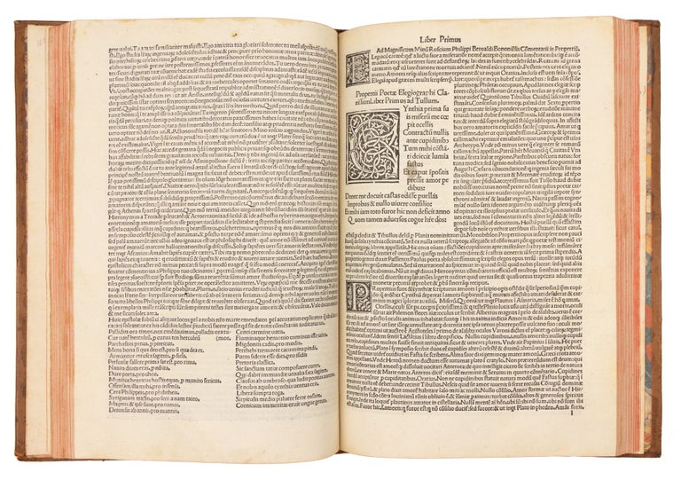 Tibulli Elegiae cum comm. Bernardini Veronensi. Catulli Carmina cum comm. Antonini Partheni. Propertii Elegiae cum comm. Philippi Beroladi