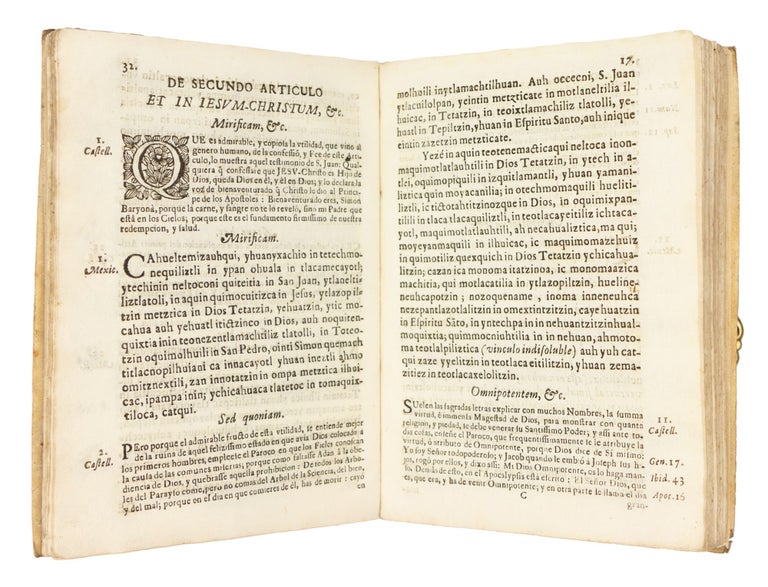 Cathecismo Romano, traducido en Castellano, y Mexicano por el P.F. Manuel Perez.