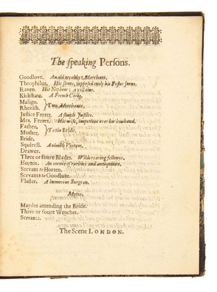 The Bride, A Comedie. Acted in the yeere 1638 at the private house in Drury-lane by their Majesties Servants.