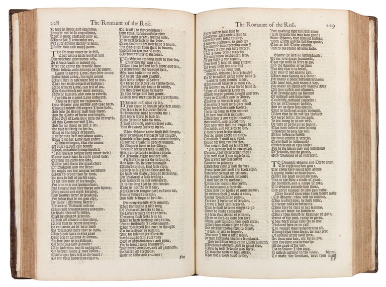 The Works of our ancient, learned, [and] excellent English poet, Jeffrey Chaucer: as they have lately been compar’d with the best manuscripts; and several things added, never before in print. To which is adjoyn’d, The story of the siege of Thebes, by John Lidgate, monk of Bury. Together with the life of Chaucer, shewing his countrey, parentage, education, marriage, children, revenues, service, reward, friends, books, death. Also a table, wherein the old and obscure words in Chaucer are explained, and such words (which are many) that either are, by nature or derivation, Arabick, Greek, Latine, Italian, French, Dutch, or Saxon, mark’d with particular notes for the better understanding their original