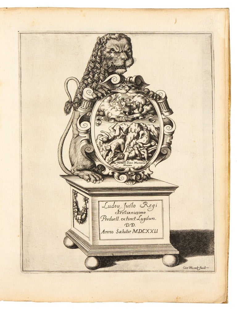 Le Soleil Au Signe du Lyon d’ou quelques paralleles sont tirez, avec les tres-Chrestien, tres-Iuste, & tres-Victorieux Monarque Louys XIII. Roy de France & de Navarre, en son Entrée triomphante dans sa Ville de Lyon. Ensemble Un sommaire recit de tout ce qui s’est passé de remarquable en ladite Entrée de sa Majesté, & de la plus Illustre Princesse de la terre, Anne d’Austriche, Royne de France & de Navarre, dans ladite Ville de Lyon le 11. Decembre 1622.