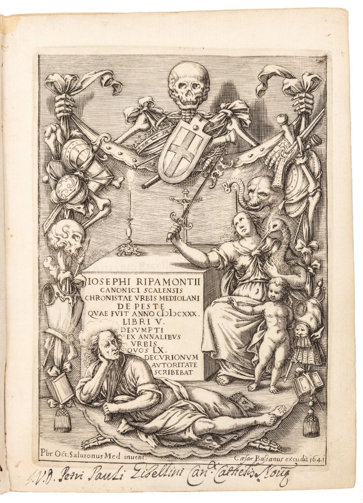Item #4999 De peste quae fuit anno 1630 libri V. Giuseppe PLAGUE. PUBLIC HEALTH. Ripamonti