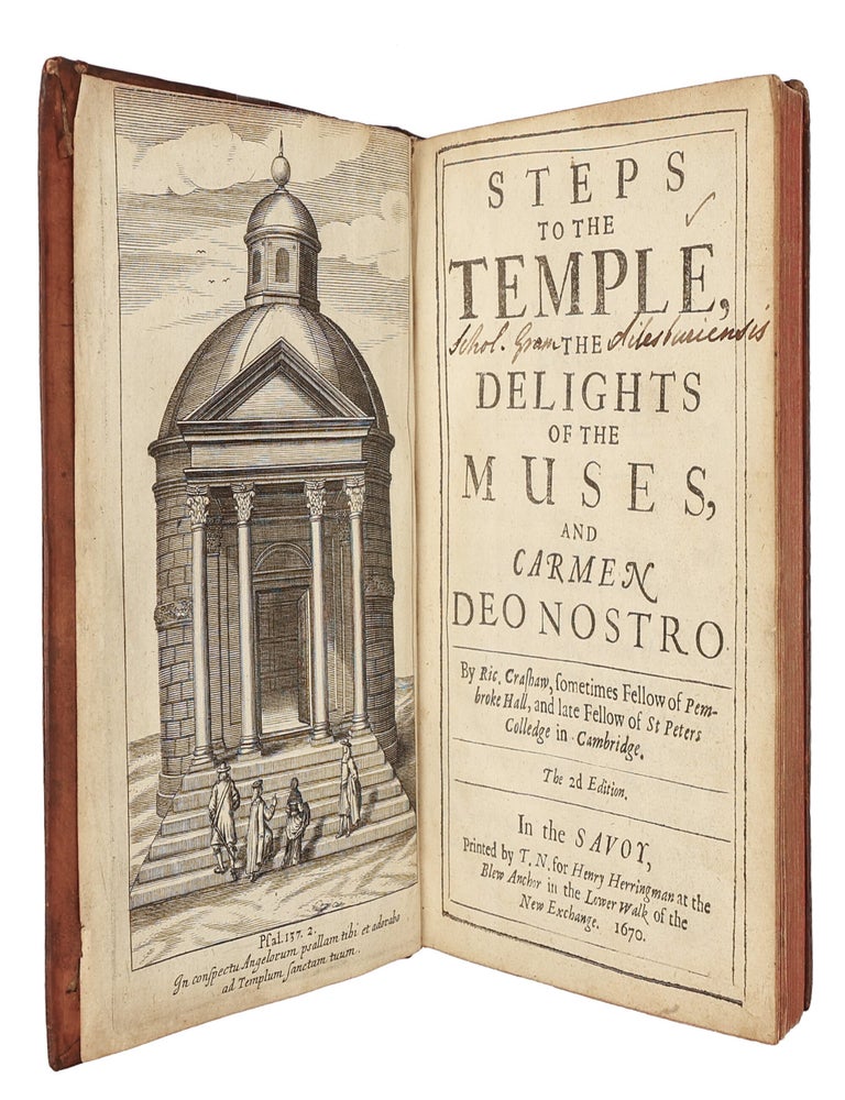 Item #5037 Steps to the Temple, The Delights of the Muses and Carmen Deo Nostro. By Ric. Crashaw,...
