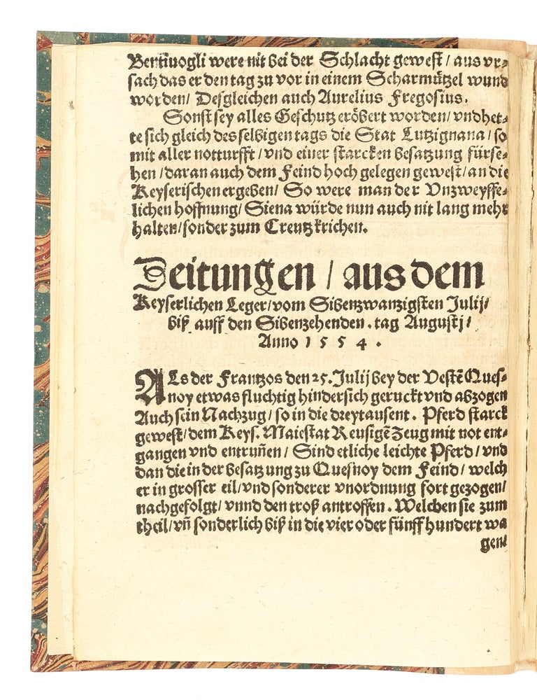 Newe Zeitung was sich jetzt verschienen tagen mit des Printzen ankunfft in Engellandt, und mit der Schlacht in Italien. Auch mit dem grossen Kryege, zwischen der Röm. Kaeys. Maiestat und dem Frantzosischen König zugetragen hat.