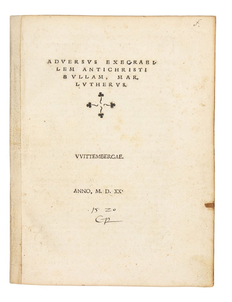 Item #5195 Adversus execrabilem Antichristi Bullam. Martin Luther