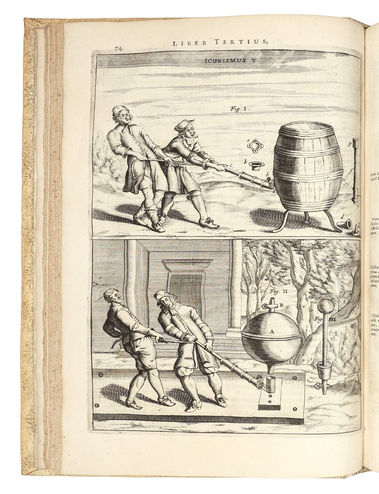Experimenta Nova (ut vocantur) Magdeburgica De Vacuo Spatio Prim&ugrave;m &agrave; R.P. Gaspare Schotto, &egrave; Societate Jesu, & Herbipolitanae Academiae Matheseos Professore: Nunc ver&ograve; ab ipso Auctore Perfecti&ugrave;s edita, variisque aliis Experimentis aucta. Quibus accesserunt simul certa quaedam De Aeris Pondere circa Terram; de Virtutibus Mundanis, & Systemate Mundi Planetario; sicut & de Stellis Fixis, ac Spatio illo Immenso, quod t&agrave;m intra quam extra eas funditur.
