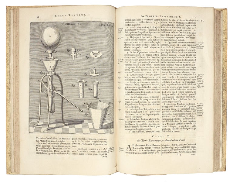 Experimenta Nova (ut vocantur) Magdeburgica De Vacuo Spatio Primùm à R.P. Gaspare Schotto, è Societate Jesu, & Herbipolitanae Academiae Matheseos Professore: Nunc verò ab ipso Auctore Perfectiùs edita, variisque aliis Experimentis aucta. Quibus accesserunt simul certa quaedam De Aeris Pondere circa Terram; de Virtutibus Mundanis, & Systemate Mundi Planetario; sicut & de Stellis Fixis, ac Spatio illo Immenso, quod tàm intra quam extra eas funditur.