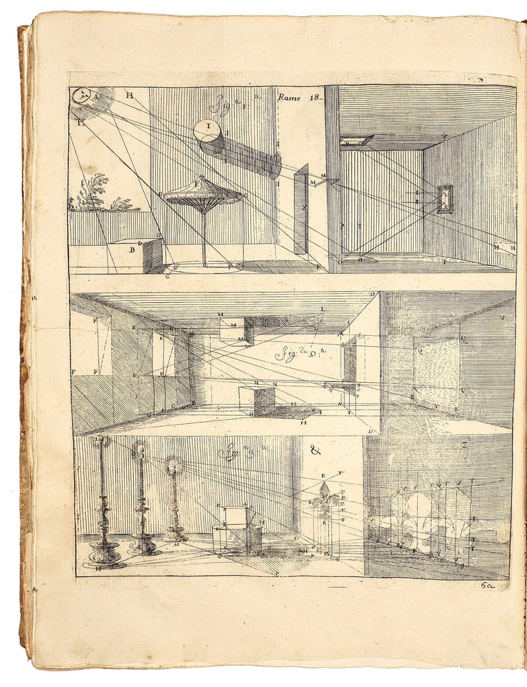 L&rsquo;Archittettura civile preparata su la geometria, e ridotta alle prospettive. Considerazioni pratiche di Ferdinando Galli Bibiena cittadino Bolognese Architetto Primario, Capo Mastro Maggiore, e Pittore di Camera, e Feste di Teatro della Maest&agrave;, Dissegnate e descritte in cinque parti. La prima contiene la Geometria, e avvertimenti, prima che &agrave; fabbricar si pervenga. La seconda. un utile Trattato dell&rsquo;Architettura civile in generale, e le divisioni di essa molto facilitate. La Terza. La Prospettiva commune, orizontale, e di sotto in s&ugrave;. La Quarta. Un brieve discorso di Pittura, e la Prospettiva per li Pittori di Figure, colla nuova Prospettiva delle Scene Teatrali vedute per angolo, oltre le praticate da tutti gli altri. La Quinta. La Mecanica, &ograve; arte di movere, reggere, e traspostar pesi. Dedicata Alla Sacra Cattolica Real Maest&agrave; di Carlo III. Re delle Spagne, d&rsquo;Ungheria, Boemia &c.