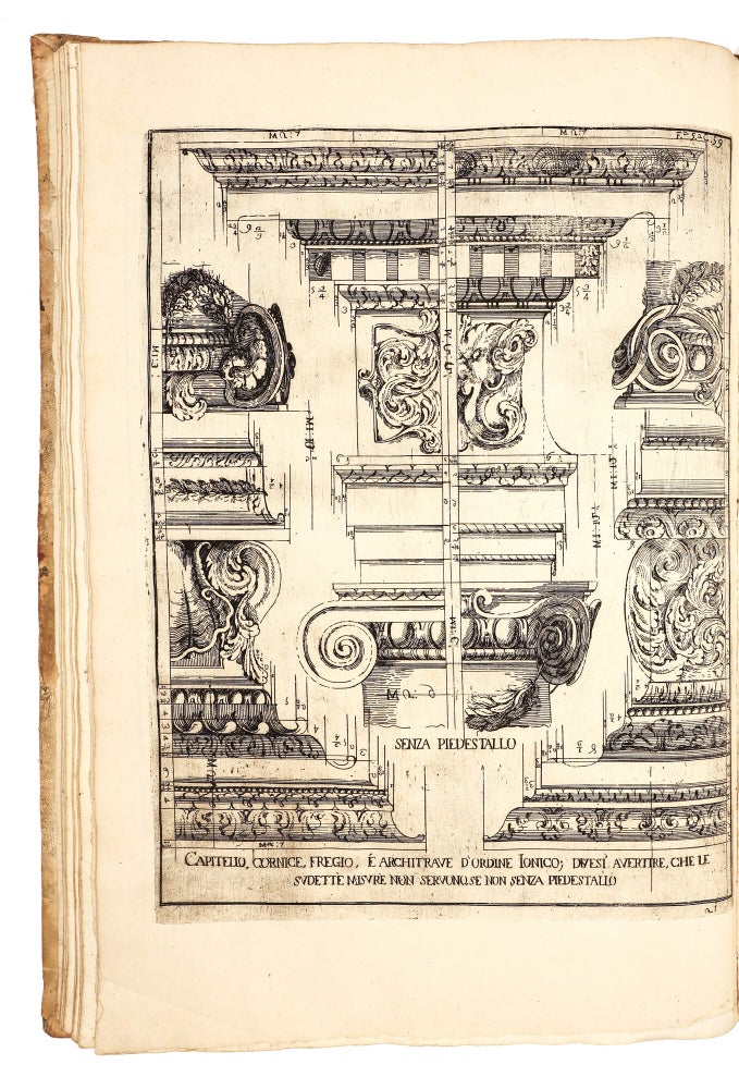 L’Archittettura civile preparata su la geometria, e ridotta alle prospettive. Considerazioni pratiche di Ferdinando Galli Bibiena cittadino Bolognese Architetto Primario, Capo Mastro Maggiore, e Pittore di Camera, e Feste di Teatro della Maestà, Dissegnate e descritte in cinque parti. La prima contiene la Geometria, e avvertimenti, prima che à fabbricar si pervenga. La seconda. un utile Trattato dell’Architettura civile in generale, e le divisioni di essa molto facilitate. La Terza. La Prospettiva commune, orizontale, e di sotto in sù. La Quarta. Un brieve discorso di Pittura, e la Prospettiva per li Pittori di Figure, colla nuova Prospettiva delle Scene Teatrali vedute per angolo, oltre le praticate da tutti gli altri. La Quinta. La Mecanica, ò arte di movere, reggere, e traspostar pesi. Dedicata Alla Sacra Cattolica Real Maestà di Carlo III. Re delle Spagne, d’Ungheria, Boemia &c.