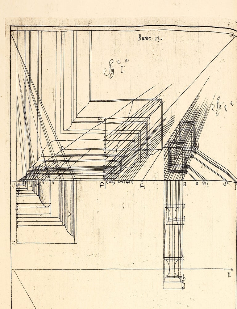 L&rsquo;Archittettura civile preparata su la geometria, e ridotta alle prospettive. Considerazioni pratiche di Ferdinando Galli Bibiena cittadino Bolognese Architetto Primario, Capo Mastro Maggiore, e Pittore di Camera, e Feste di Teatro della Maest&agrave;, Dissegnate e descritte in cinque parti. La prima contiene la Geometria, e avvertimenti, prima che &agrave; fabbricar si pervenga. La seconda. un utile Trattato dell&rsquo;Architettura civile in generale, e le divisioni di essa molto facilitate. La Terza. La Prospettiva commune, orizontale, e di sotto in s&ugrave;. La Quarta. Un brieve discorso di Pittura, e la Prospettiva per li Pittori di Figure, colla nuova Prospettiva delle Scene Teatrali vedute per angolo, oltre le praticate da tutti gli altri. La Quinta. La Mecanica, &ograve; arte di movere, reggere, e traspostar pesi. Dedicata Alla Sacra Cattolica Real Maest&agrave; di Carlo III. Re delle Spagne, d&rsquo;Ungheria, Boemia &c.