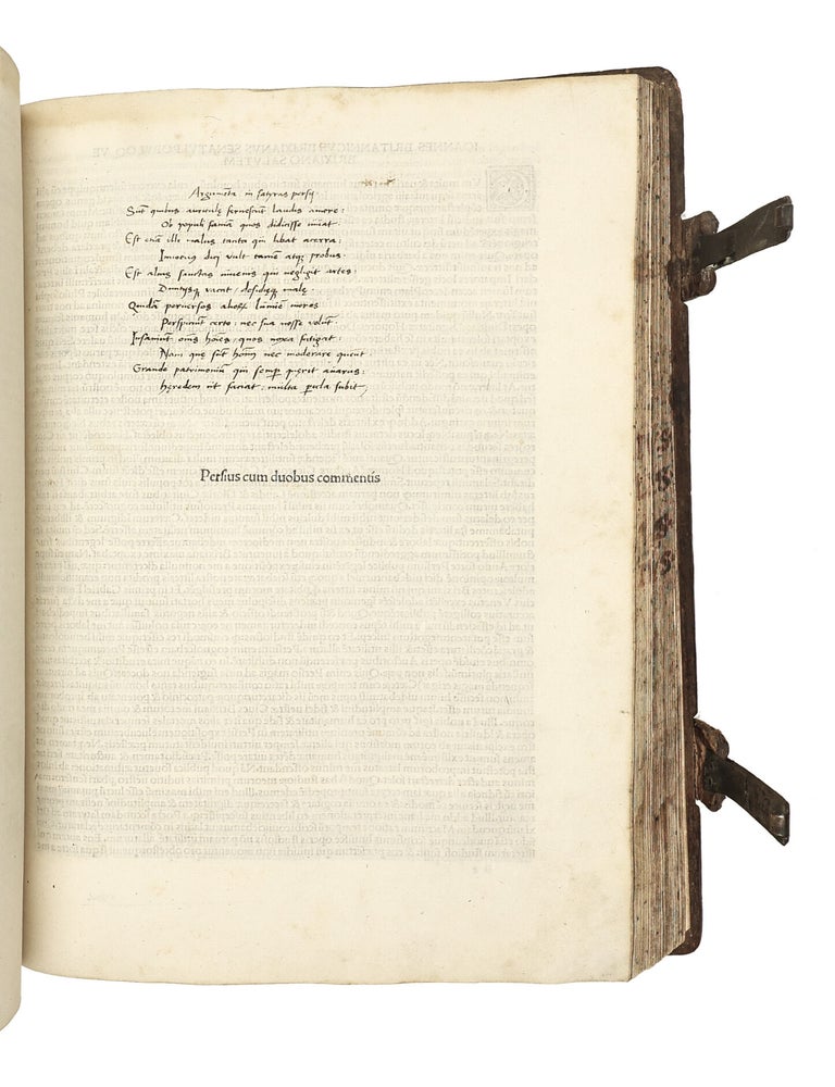 Opera [Bucolica, Georgica, Aeneis, with argumenta (comm. Servius)]. Add: Maphaeus Vegius: Liber XIII Aeneidos. Additional texts