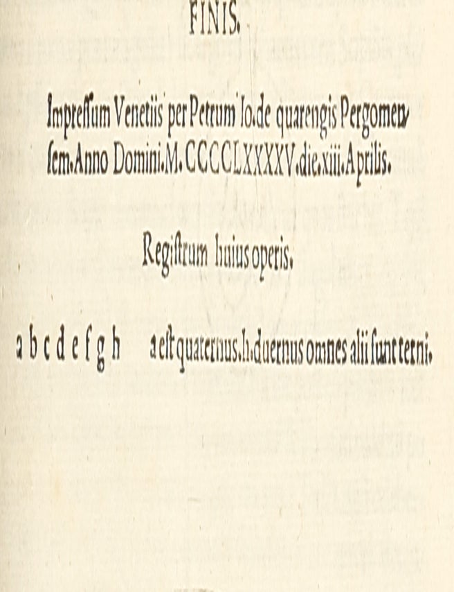 Opera [Bucolica, Georgica, Aeneis, with argumenta (comm. Servius)]. Add: Maphaeus Vegius: Liber XIII Aeneidos. Additional texts