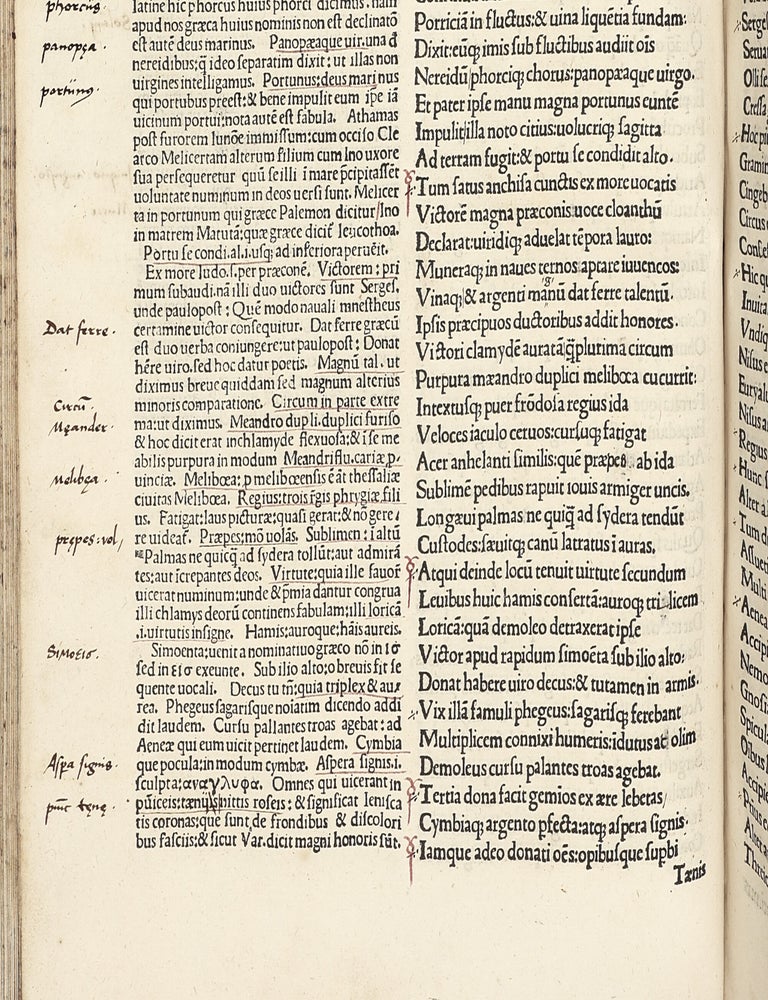 Opera [Bucolica, Georgica, Aeneis, with argumenta (comm. Servius)]. Add: Maphaeus Vegius: Liber XIII Aeneidos. Additional texts