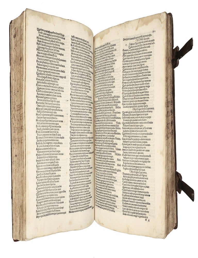 Opera [Bucolica, Georgica, Aeneis, with argumenta (comm. Servius)]. Add: Maphaeus Vegius: Liber XIII Aeneidos. Additional texts