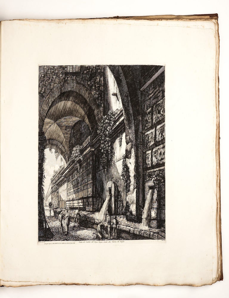 Le antichit&agrave; romane ossia raccolta delle pi&ugrave; interessanti vedute di Roma antica. [Bound with] CORAZZARI, LUDOVICO (1758? - 1810?) - Bassorilievi in bronzo delle porte del tempio di S. Pietro in Vaticano di Roma opera del celebre Antonio Pollajouli. (Rome: Pietro Paolo Montagnani, 1793 or after) [and] LASINIO, CARLO (1759-1838); BALZER, JOHANN (1738-1799). Logge del Vaticano a sua eccell.za il sig Barone Cav. dell'ordine di Dannebrogne ... Ermanno De Schubart. Rome: Nicola de Antoni, n.d. [1802]