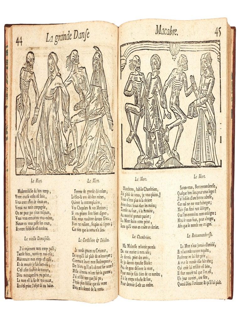 La Grande Danse macabre des hommes et des femmes ; Histori&eacute;e et renouvell&eacute;e de vieux Gaulois, en langage le plus poli de notre temps [&hellip;] Avec Le d&eacute;bat du Corps & de l&rsquo;Ame, La Complainte de l&rsquo;Ame d&rsquo;amn&eacute;e, l&rsquo;Exhortation de bien vivre & de bien mourir, La Vie du mauvais Ante Christ, Les quinze signes du Jugement.