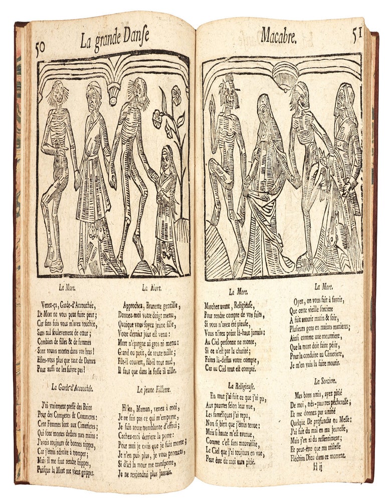 La Grande Danse macabre des hommes et des femmes ; Histori&eacute;e et renouvell&eacute;e de vieux Gaulois, en langage le plus poli de notre temps [&hellip;] Avec Le d&eacute;bat du Corps & de l&rsquo;Ame, La Complainte de l&rsquo;Ame d&rsquo;amn&eacute;e, l&rsquo;Exhortation de bien vivre & de bien mourir, La Vie du mauvais Ante Christ, Les quinze signes du Jugement.