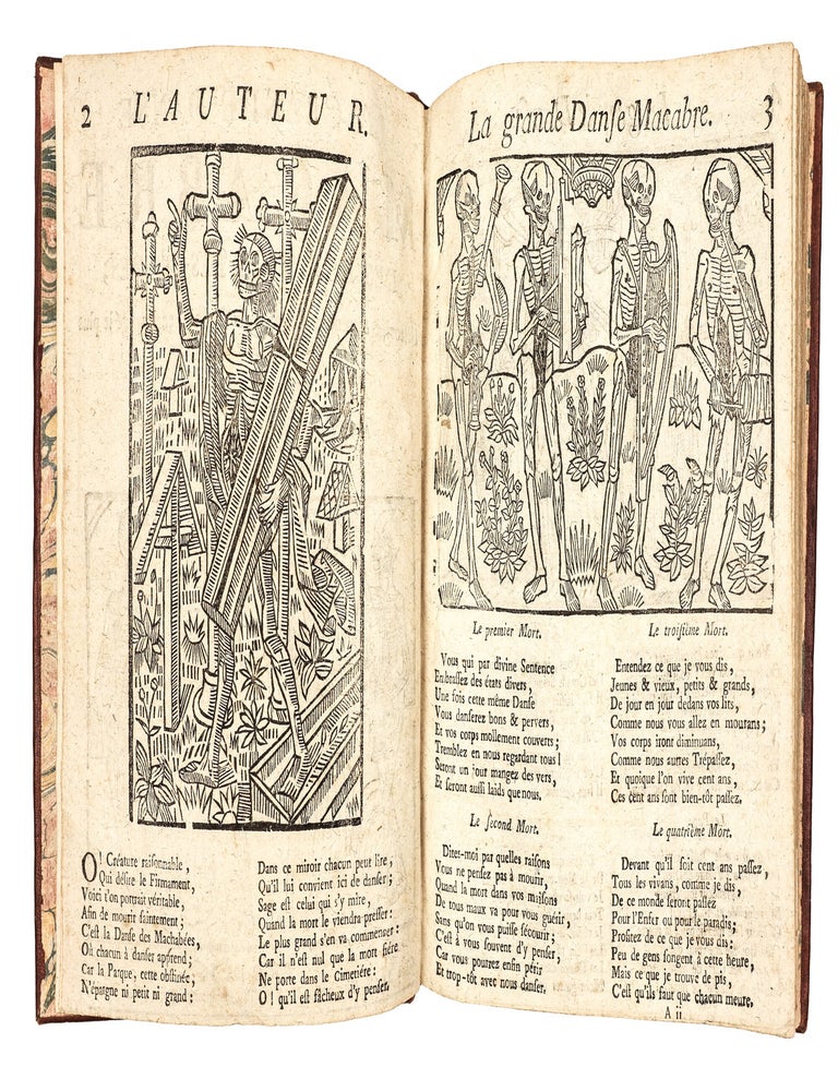 La Grande Danse macabre des hommes et des femmes ; Histori&eacute;e et renouvell&eacute;e de vieux Gaulois, en langage le plus poli de notre temps [&hellip;] Avec Le d&eacute;bat du Corps & de l&rsquo;Ame, La Complainte de l&rsquo;Ame d&rsquo;amn&eacute;e, l&rsquo;Exhortation de bien vivre & de bien mourir, La Vie du mauvais Ante Christ, Les quinze signes du Jugement.