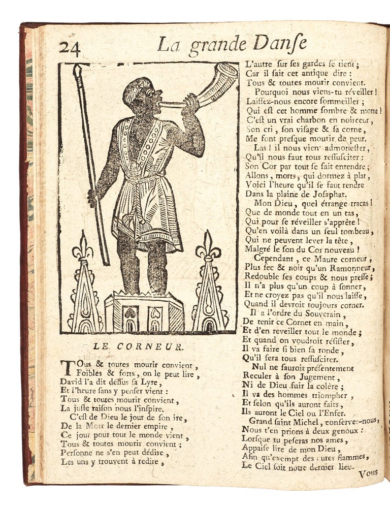 La Grande Danse macabre des hommes et des femmes ; Histori&eacute;e et renouvell&eacute;e de vieux Gaulois, en langage le plus poli de notre temps [&hellip;] Avec Le d&eacute;bat du Corps & de l&rsquo;Ame, La Complainte de l&rsquo;Ame d&rsquo;amn&eacute;e, l&rsquo;Exhortation de bien vivre & de bien mourir, La Vie du mauvais Ante Christ, Les quinze signes du Jugement.