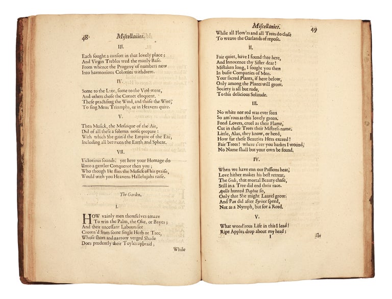 Miscellaneous poems By Andrew Marvell, Esq; late Member of the Honourable House of Commons