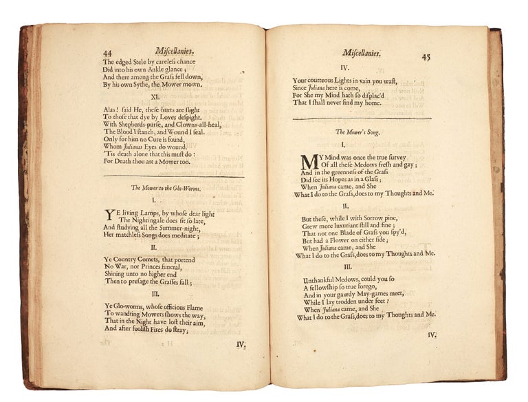 Miscellaneous poems By Andrew Marvell, Esq; late Member of the Honourable House of Commons