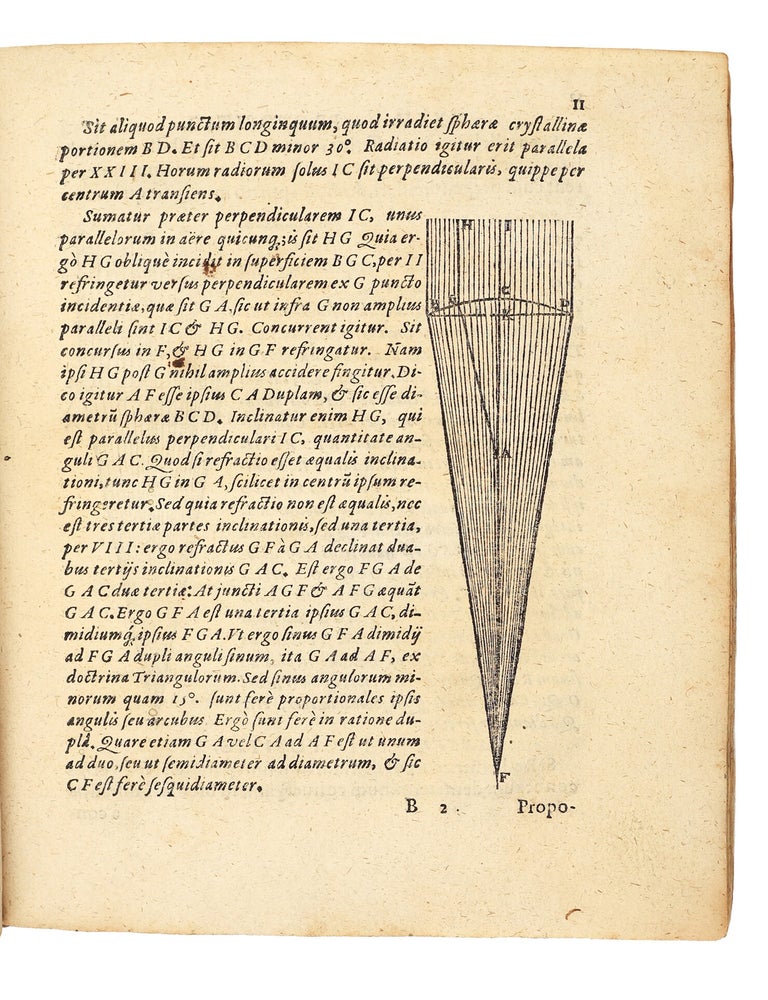 Dioptrice seu demonstratio eorum quae visui & visibilibus propter conspicilla non ita pridem inventa accidunt. Praemissae epistolae Galilaei de iis, quae post editionem Nuncii Siderii ope perspicilli, nova & admiranda in coelo deprehensa sunt. Item Examen praefationis Joannis Penae Galli in Optica Euclidis, de usu optices in philosophia.