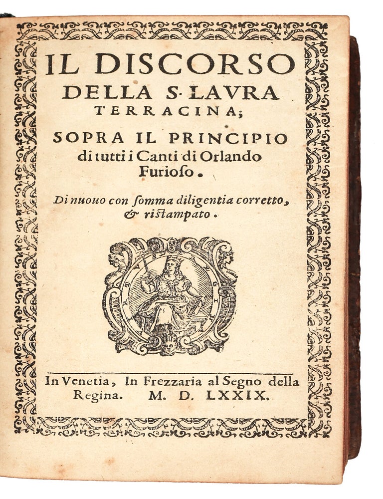 Il discorso della s. Laura Terracina; sopra il principio di tutti i canti di Orlando Furioso.