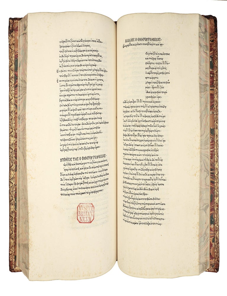 Opera [in Greek]. Ilias, Odyssea, Hymni, Batrachomyomachia, with the lives