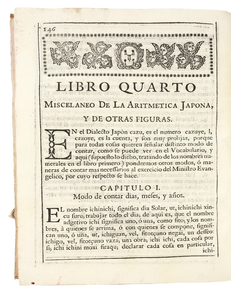 Arte de la lengua japona, dividido en quatro libros seg&uacute;n el arte de Nebrixa, con algunas voces proprias de la escritura, y otras de los lenguages de Ximo, y del Cami, y con algunas perifrases, y figuras