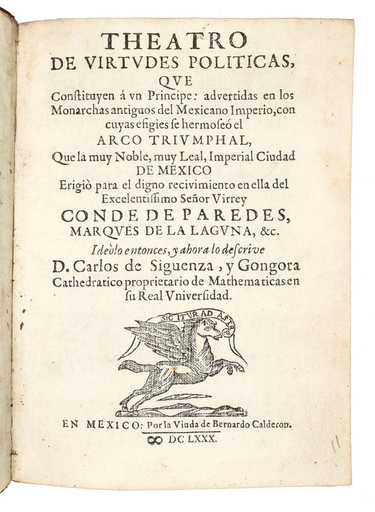Item #5508 Theatro de virtudes politicas, que constituyen á un Principe: Advertidas en los...