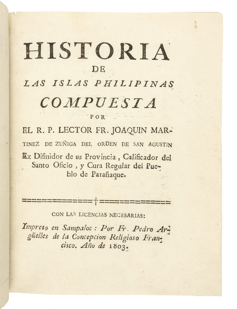 Historia de las Islas Philipinas.